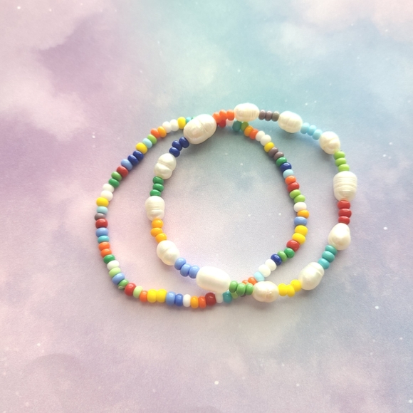 Seed Bead And Pearl Bracelet Set - Picture 7 of 8